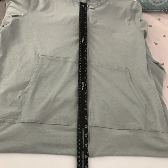 Yogalicious Lux Heather Gray Zip Front Drawstring  Long-sleeve Hoodie Sz XXL - Picture 12 of 16